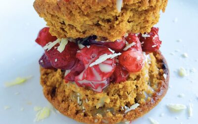 Pumpkin Shortcakes With Cranberry and White Chocolate